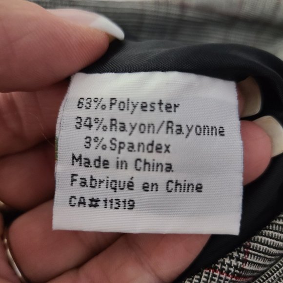 Chado Grey & Red Plaid Belted Midi Skirt Size S - Picture 11 of 12